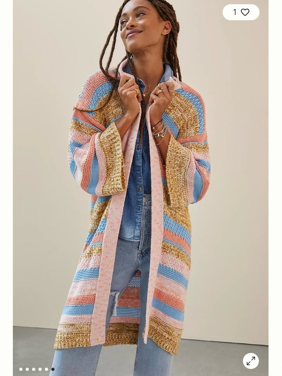 Anthropologie Sweaters - by Anthropologie Textured Striped Cardigan one size
